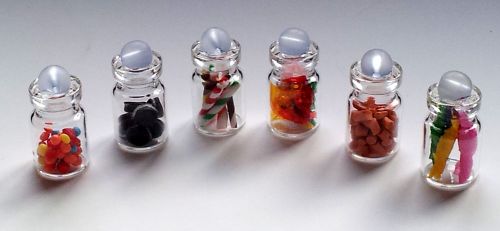 Pack Of 6 Filled Sweet Jars